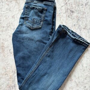 Silver Jeans Women's Straight Leg Blue Denim